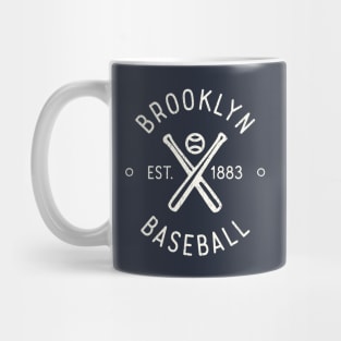 Retro Brooklyn Baseball Stamp Logo Mug